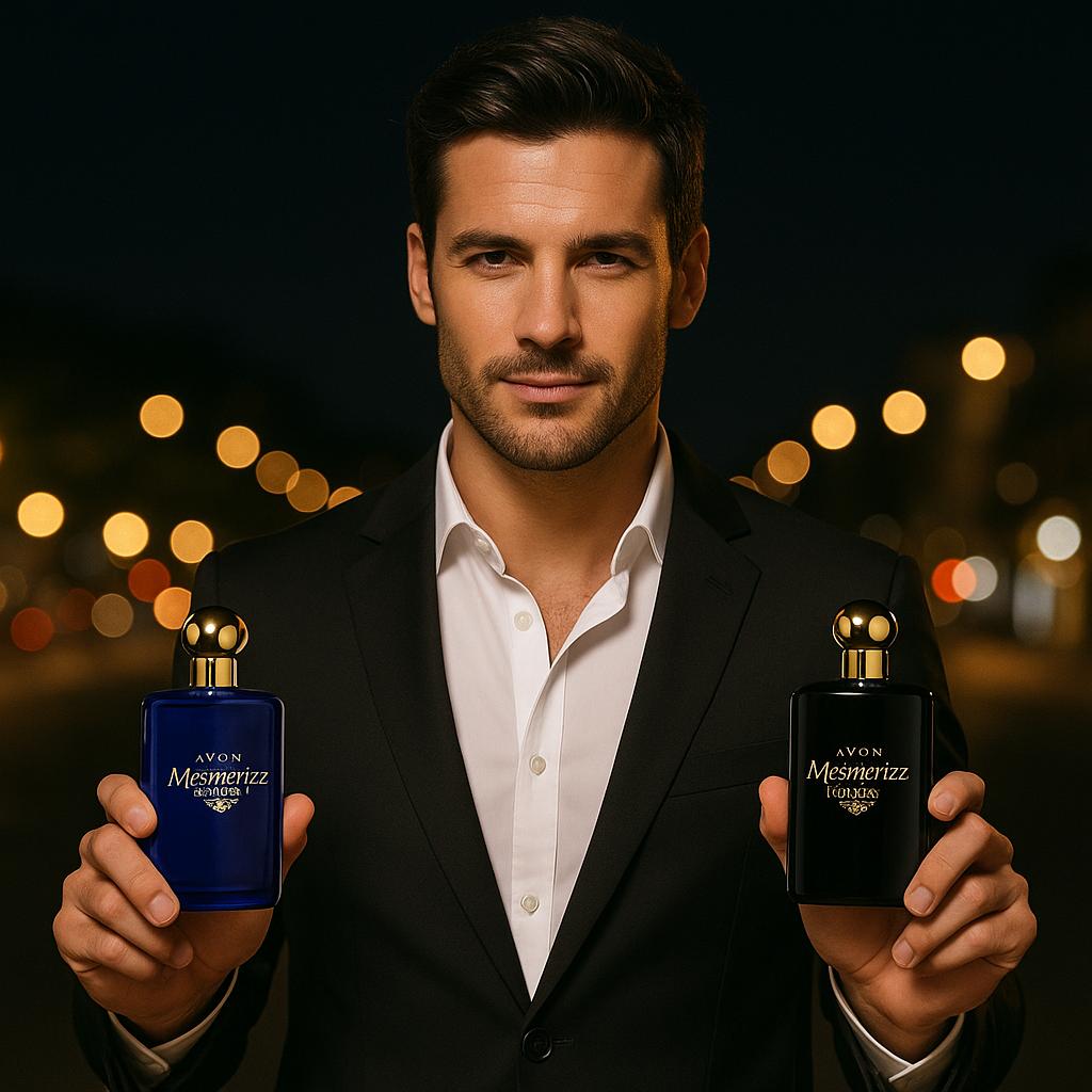 Mesmerize Blue EDC & Mesmerize Black EDT 3.4 fl oz Set of 2 - Liquid Fragrance for Everyday Wear or Special Events