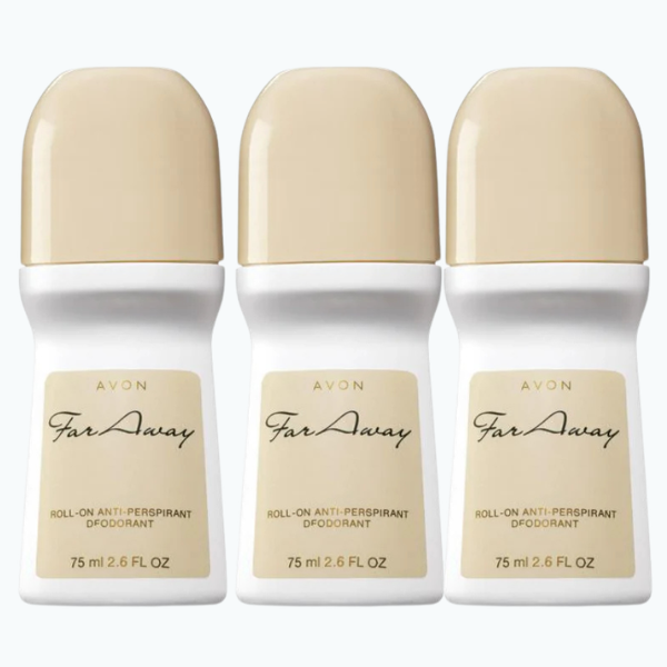Avon Far Away Deodorant Roll-on 2.6 oz Anti-Perspirant for Odorless Comfort & Lasting Freshness - Floral Scented Body Care