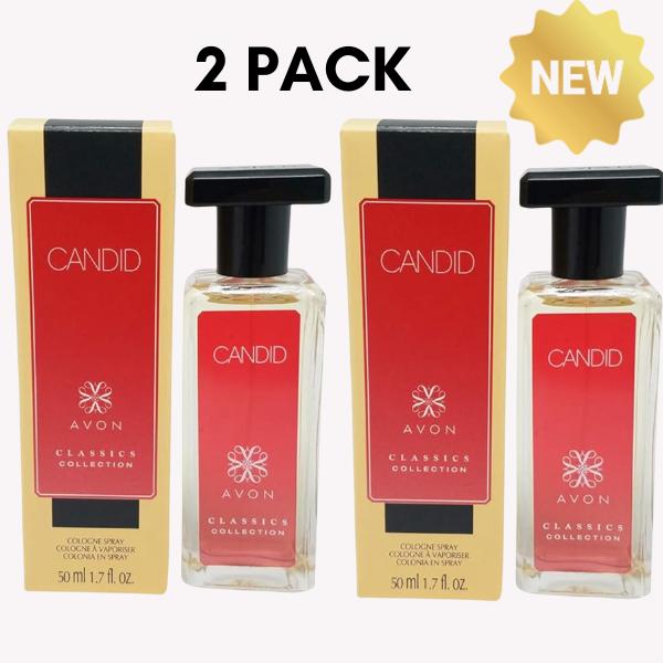 AVON Candid Cologne Spray - Avon Classics Collection Amber Floral 1.7 oz Spray | 2 PACK Tropical Flowers & Exotic Woods Cologne for women