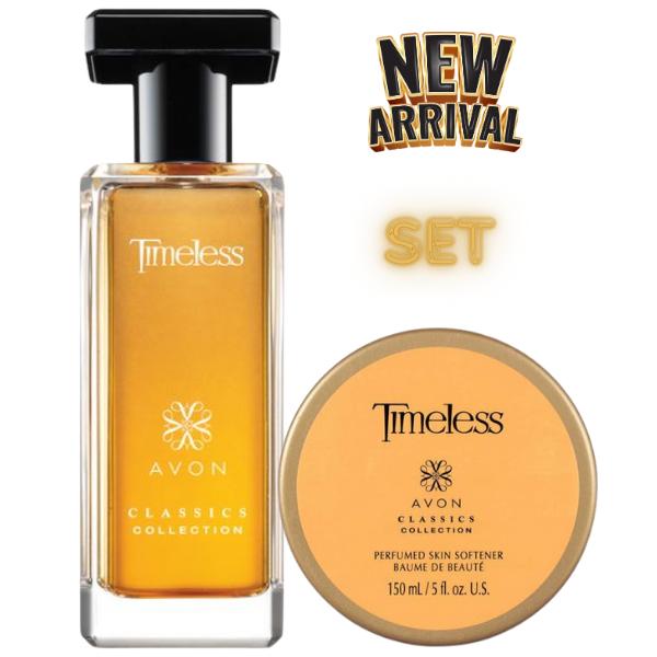 Avon Timeless cologne 1.7fl.o and Perfumed Skin Softener for women SET