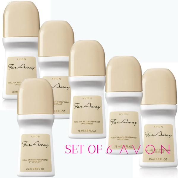 Avon FAR Away Roll-on Anti-perspirant Deodorant Size 2.6 Fl. Oz. Set of 6