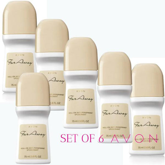 Avon FAR Away Roll-on Anti-perspirant Deodorant Size 2.6 Fl. Oz. Set of 6